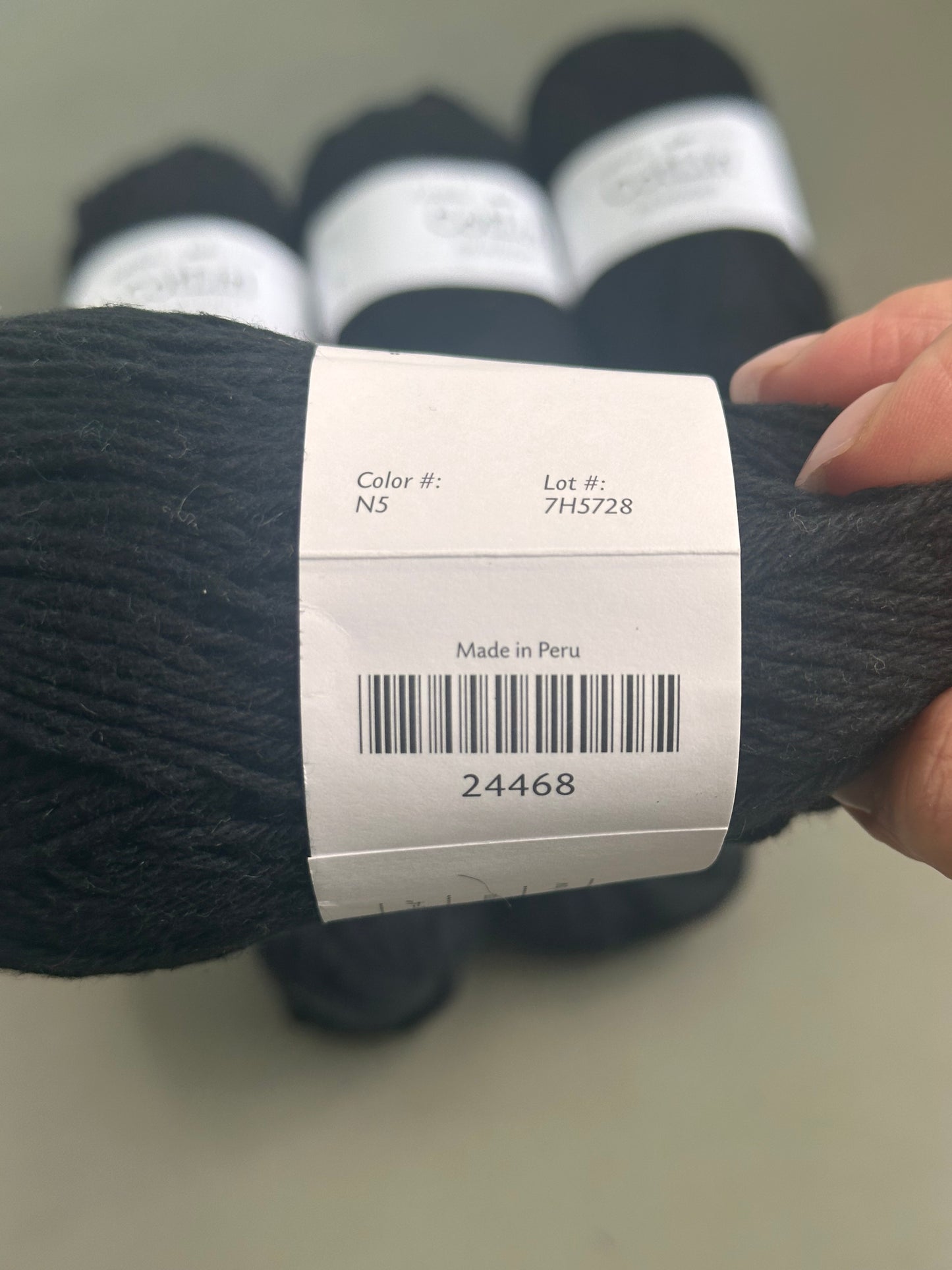 DESTASH - Knit Picks Cotlin - Black - Six Skeins