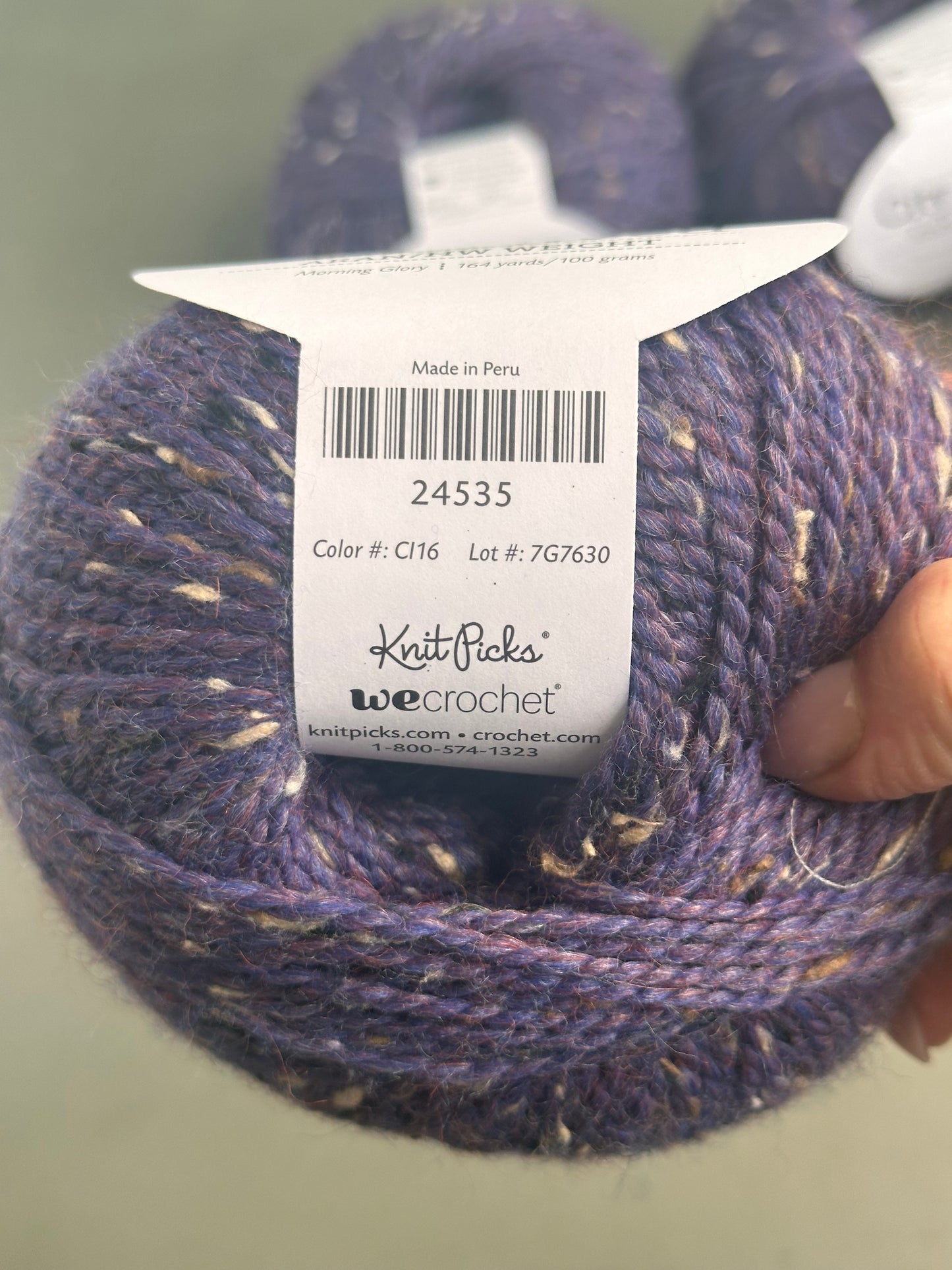 DESTASH - Knit Picks City Tweed Aran Weight - Morning Glory - 6 skeins
