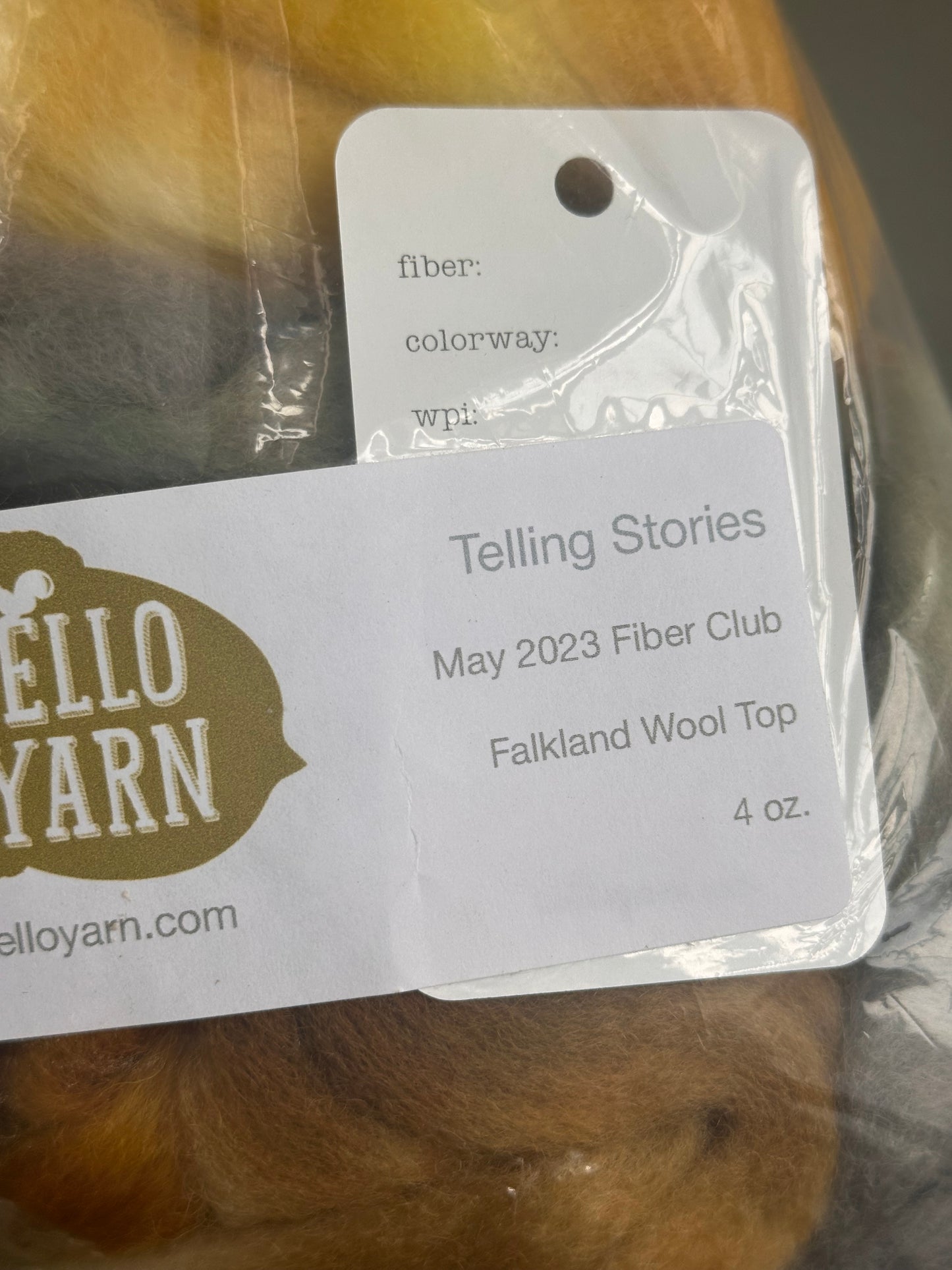 DESTASH - Hello Yarn 4 oz Falkland Wool Top - Telling Stories