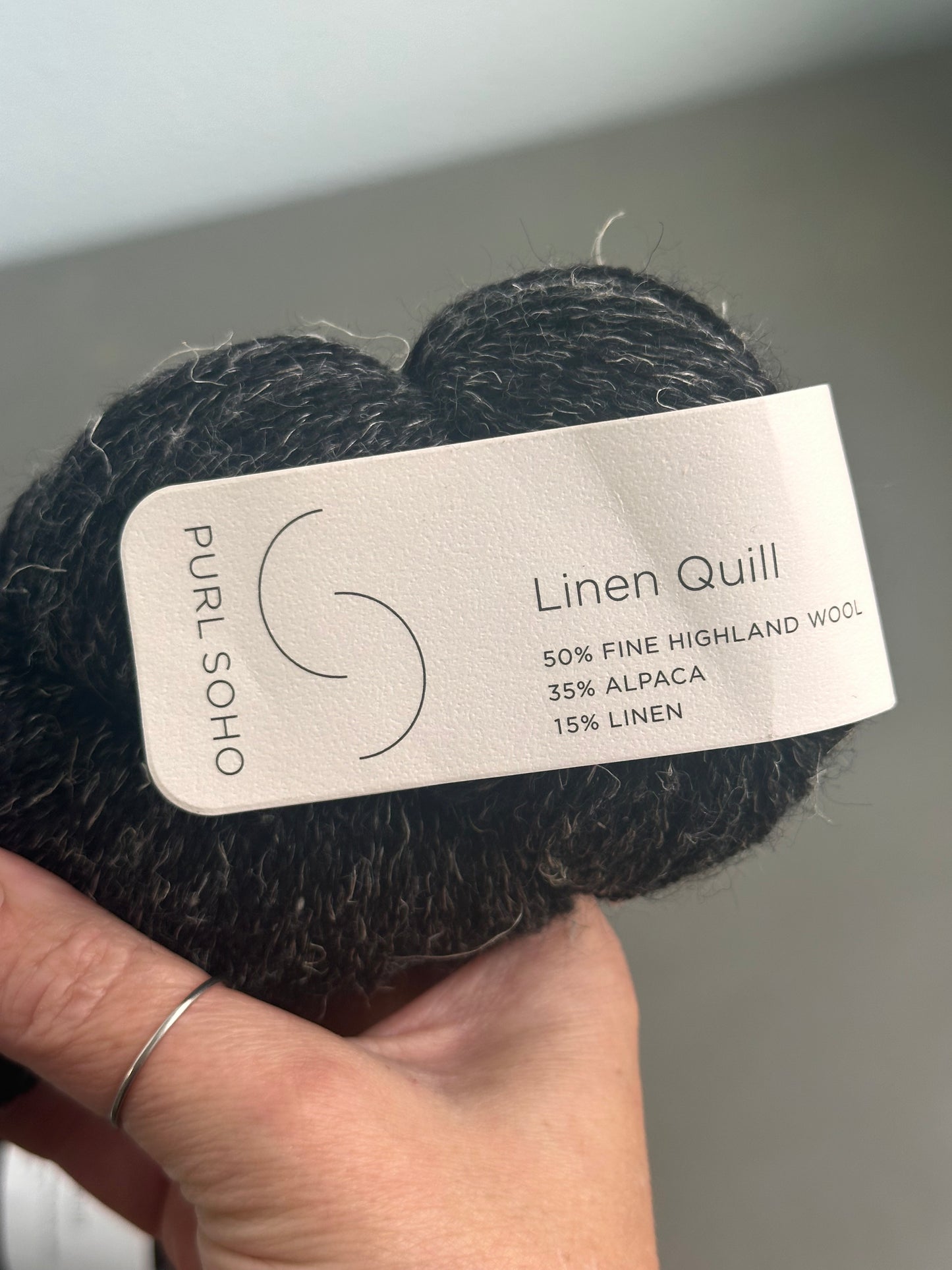DESTASH - Purl Soho Linen Quill - Kettle Black - 3 skeins