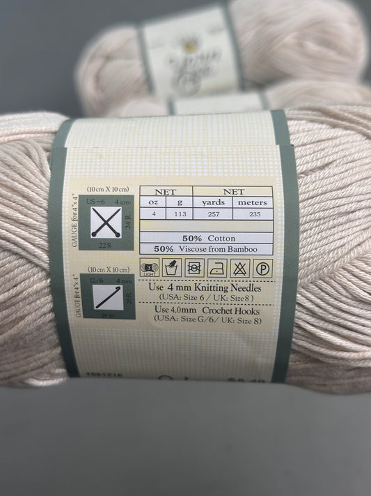 DESTASH - 3 skeins Bamboo-tiful yarn in LINEN