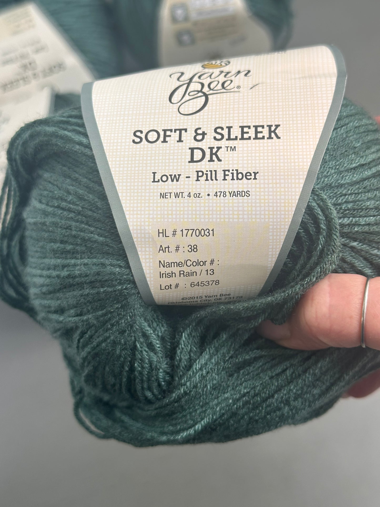 DESTASH - YarnBee Soft & Sleek DK - Irish Rain - 4 skeins