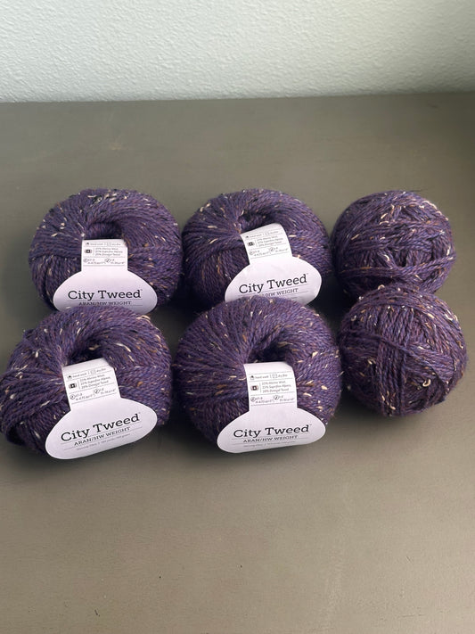 DESTASH - Knit Picks City Tweed Aran Weight - Morning Glory - 6 skeins