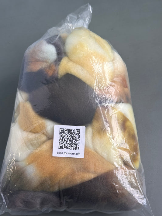 DESTASH - Hello Yarn 4 oz Superfine Merino Wool Top - We've Got Ghosts