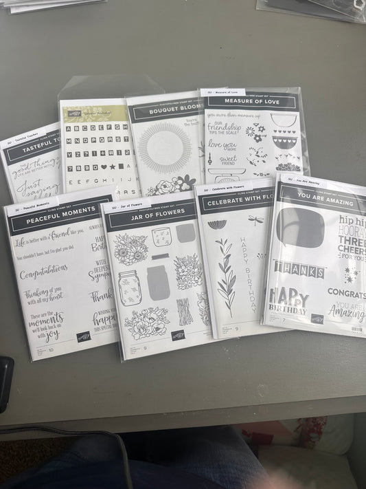 DESTASH - Stampin' Up lot of stamps - 8 sets