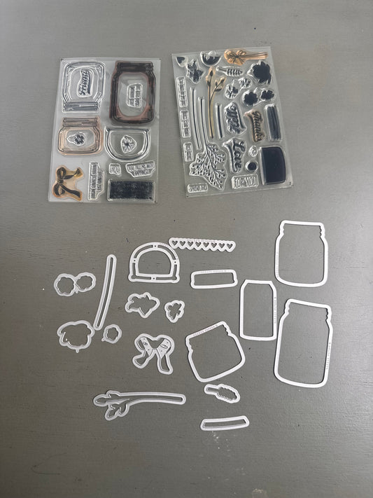 DESTASH - Stamping' Up Jar of Love stamps & dies
