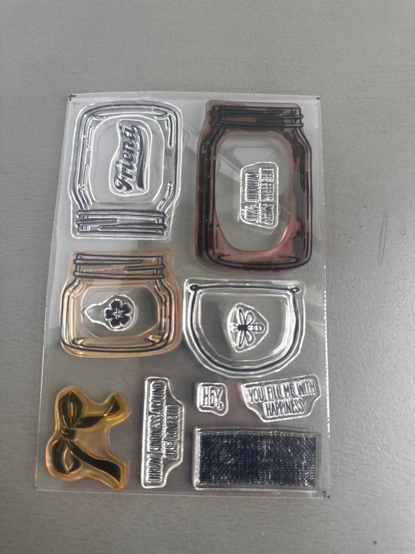 DESTASH - Stamping' Up Jar of Love stamps & dies