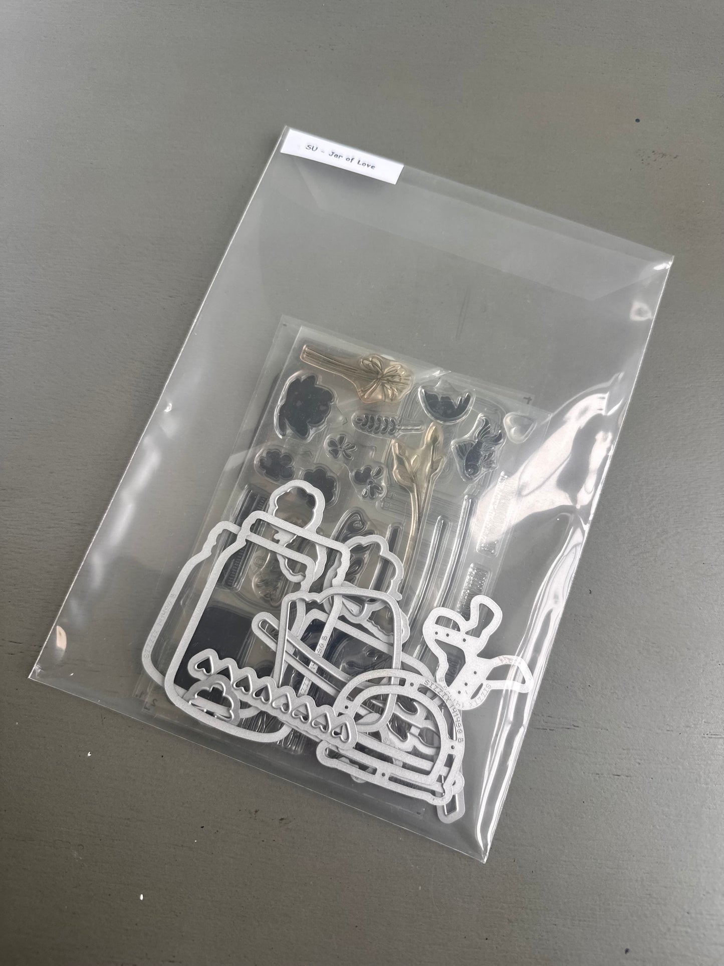 DESTASH - Stamping' Up Jar of Love stamps & dies