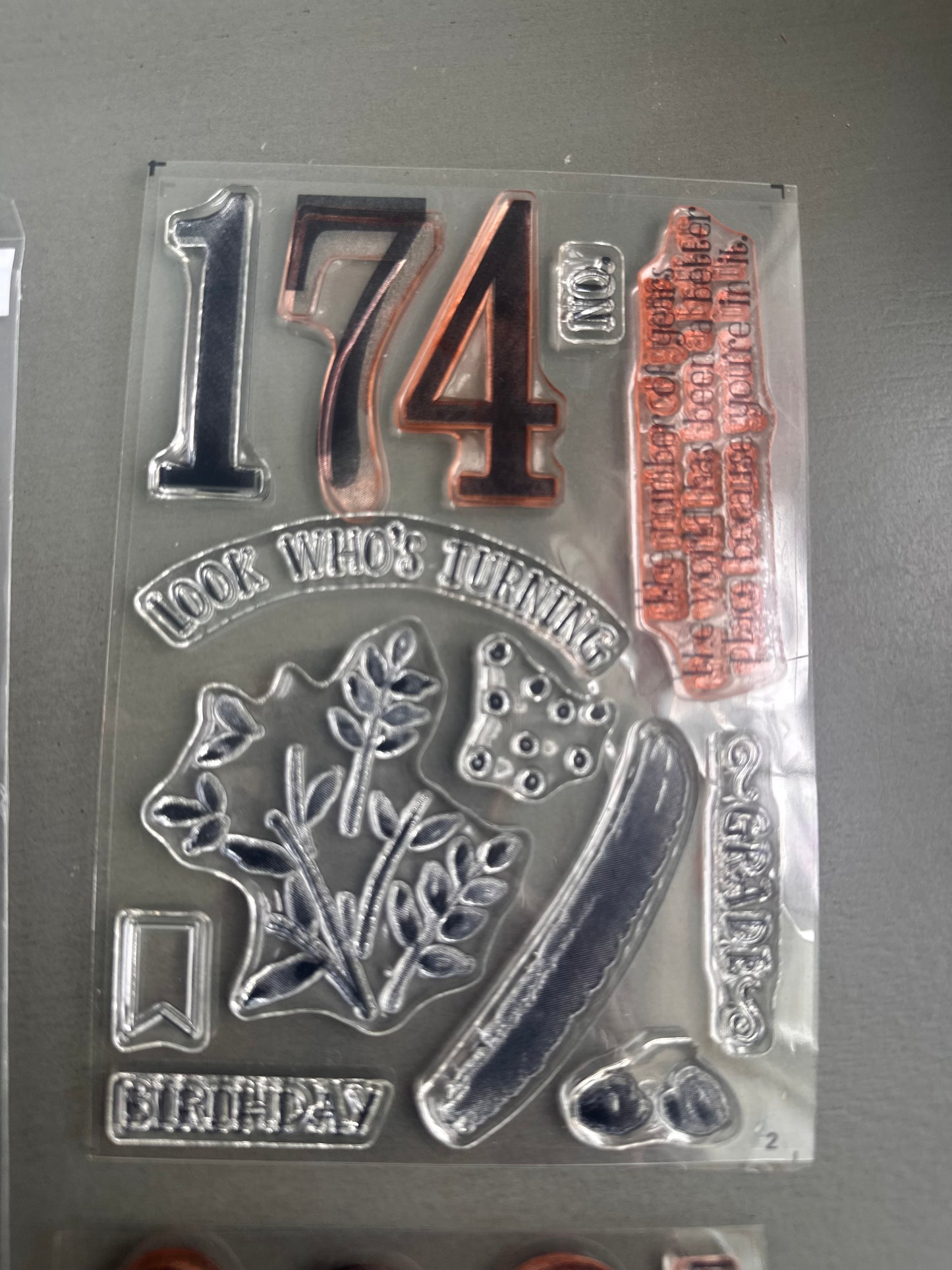 DESTASH - Stampin' Up Number of Years stamps & dies