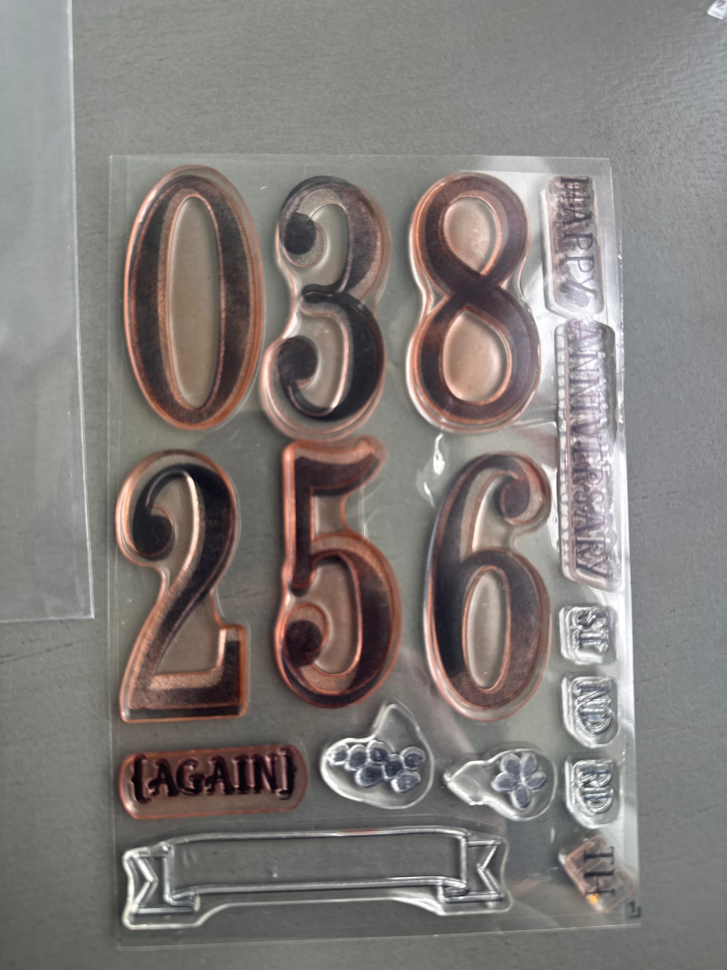 DESTASH - Stampin' Up Number of Years stamps & dies