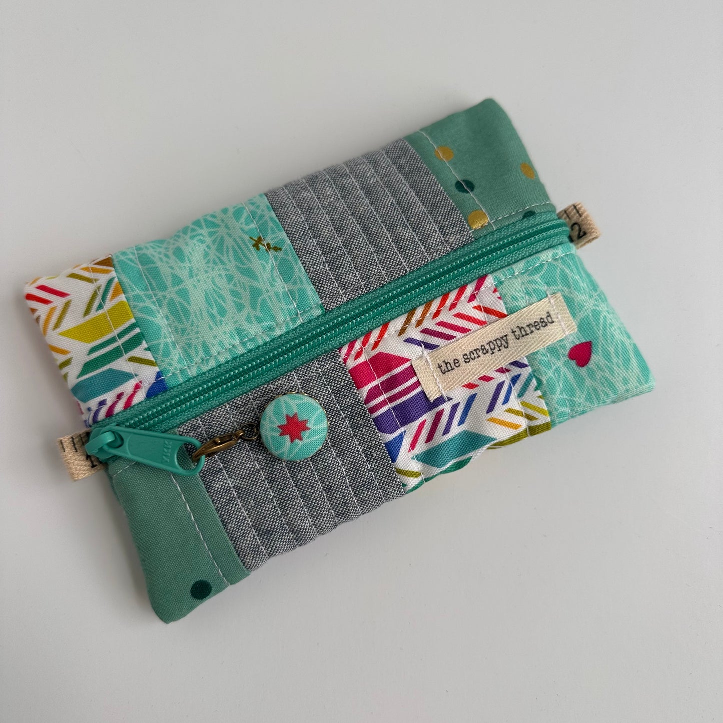 One-of-a-Kind Zippered Project Bag - 'Flat Sack' - Notions Pouch