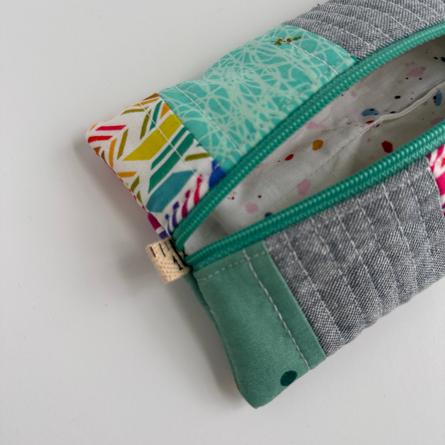 One-of-a-Kind Zippered Project Bag - 'Flat Sack' - Notions Pouch