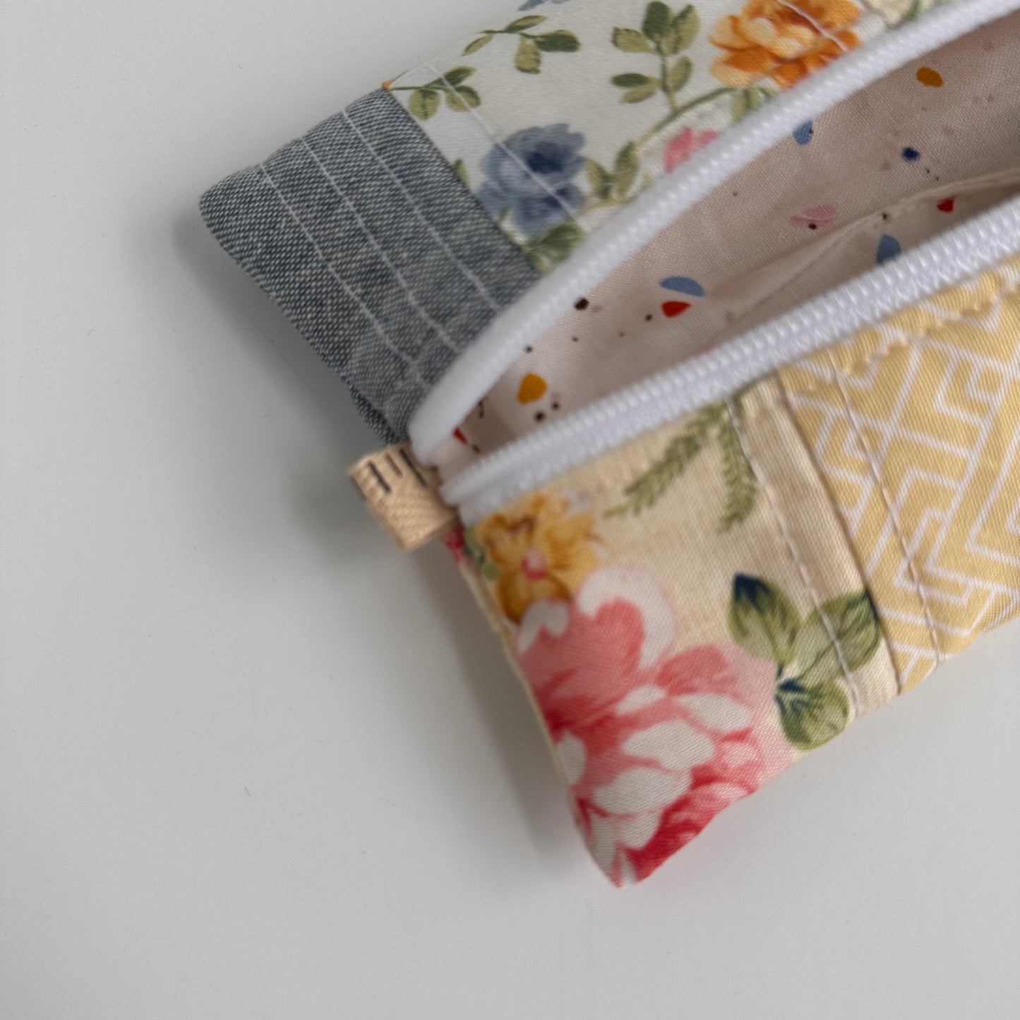 One-of-a-Kind Zippered Project Bag - 'Flat Sack' - Notions Pouch