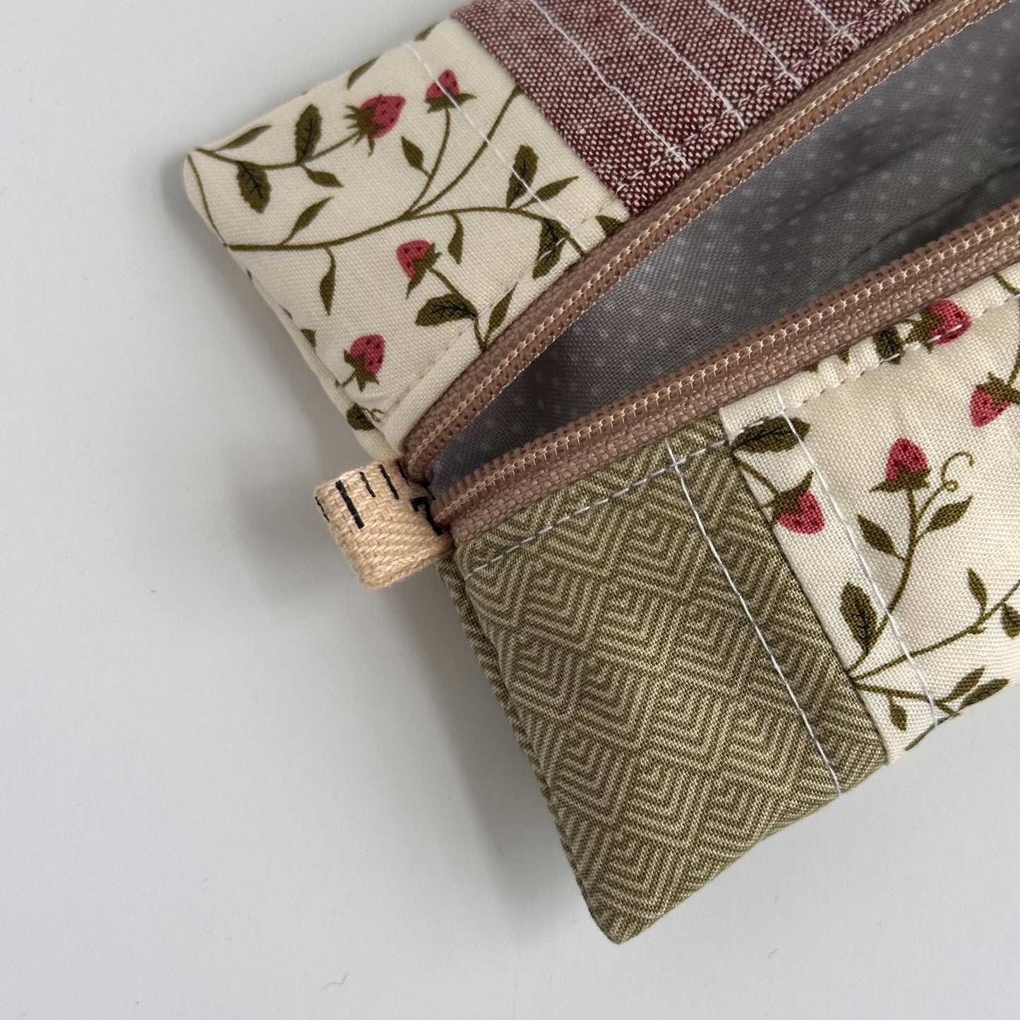 One-of-a-Kind Zippered Project Bag - 'Flat Sack' - Notions Pouch