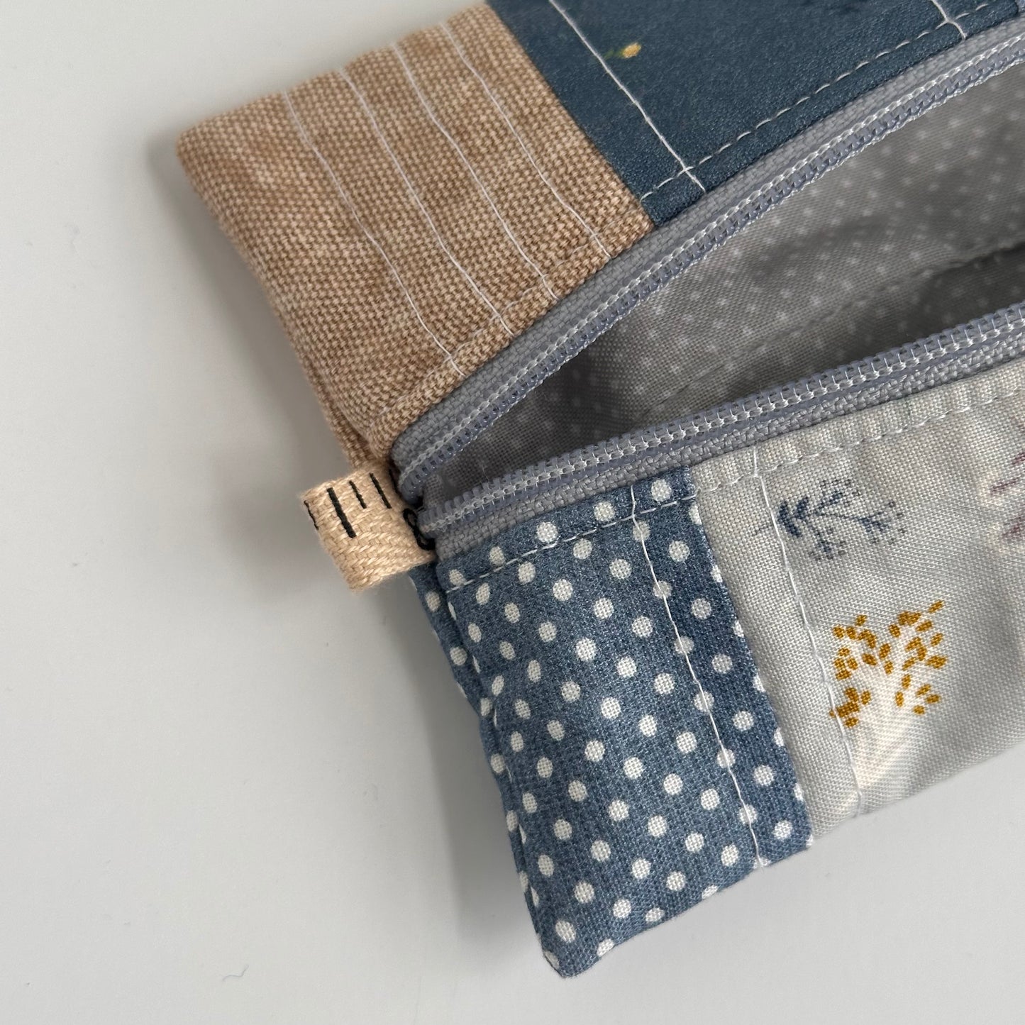 One-of-a-Kind Zippered Project Bag - 'Flat Sack' - Notions Pouch