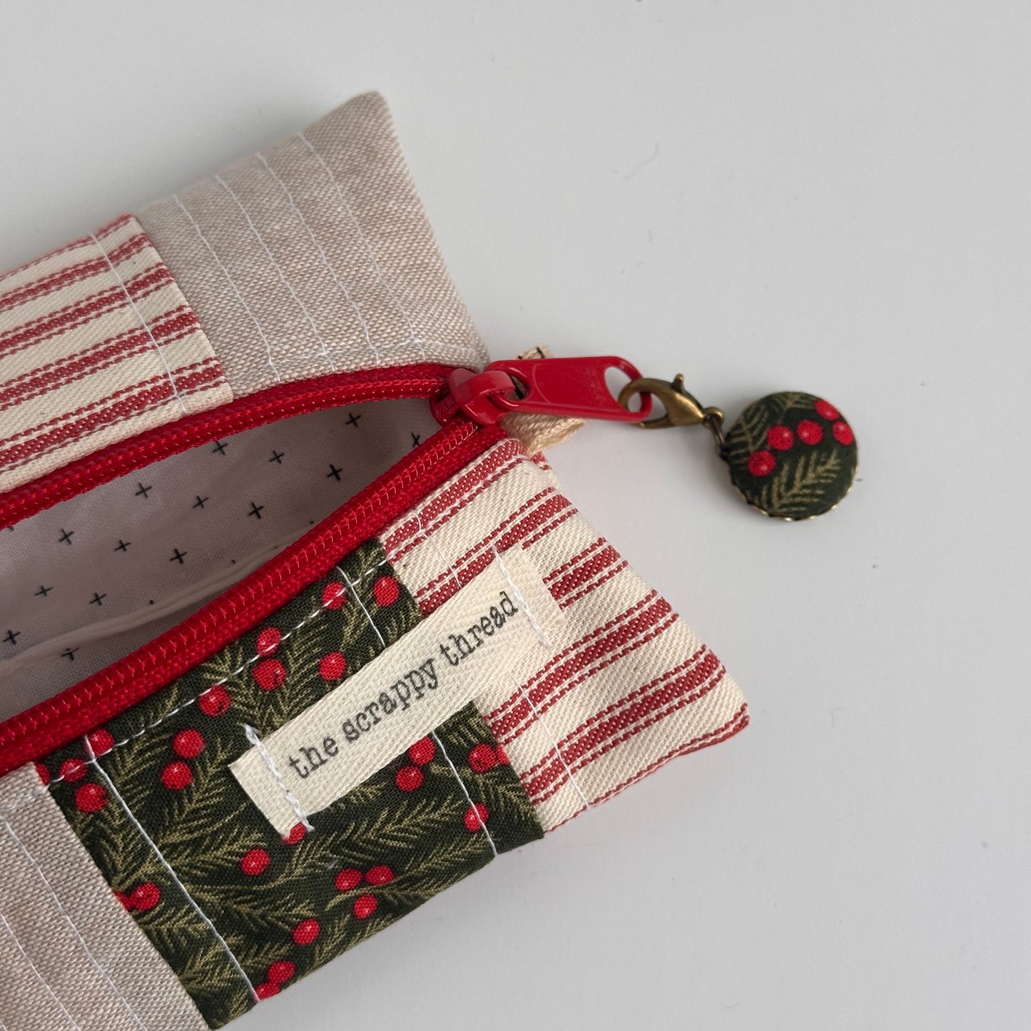 One-of-a-Kind Zippered Project Bag - 'Flat Sack' - Notions Pouch